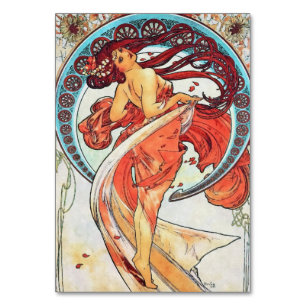 Numéro De Table Alphonse Mucha Danse Vintage Art Nouveau peinture