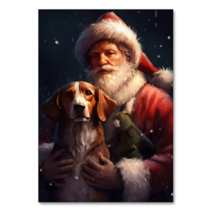 Numéro De Table American English Foxhound Santa Claus Noël