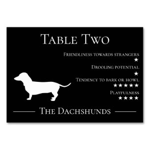 Numéro De Table Amoureux de les chiens drôle chien race invité tra