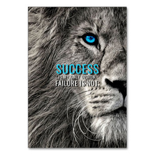 Numéro De Table Amoureux des Lions La Réussite Est Ma Seule Option