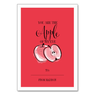 Numéro De Table Amusante Pun de fruits Apple Classroom Valentine C