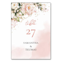 Aquarelle Blush rose eucalyptus or scintillants