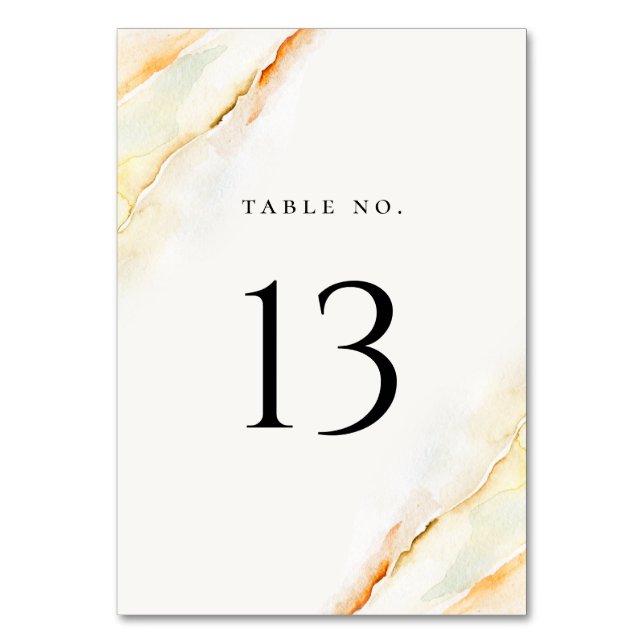 Numéro De Table Aquarelle du désert de Bohême (Par défaut)