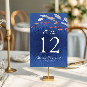 Numéro De Table Aquarelle Fleur de Succulente Botanique Bar Mitzva