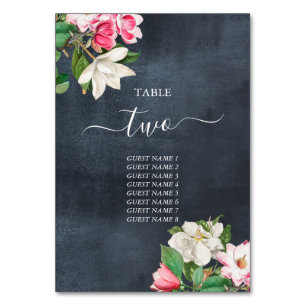 Numéro De Table Aquarelle Magnolia Fleurs Mariage Numéro de tablea
