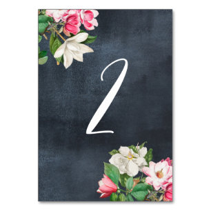 Numéro De Table Aquarelle Magnolia Fleurs Mariage Numéro de tablea
