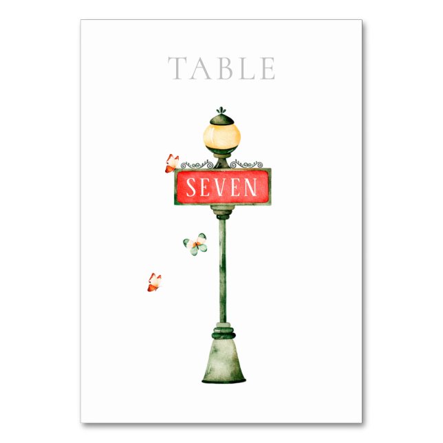 Numéro De Table Aquarelle Paris Boulangerie (Par défaut)