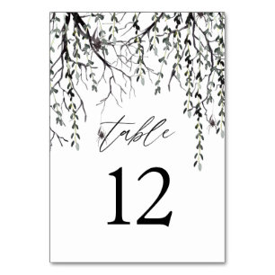 Numéro De Table Araignée et brindilles Halloween - Blanc