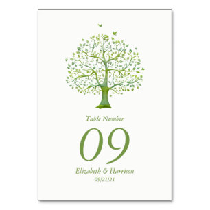 Numéro De Table Arbre de vie, mariage élégant