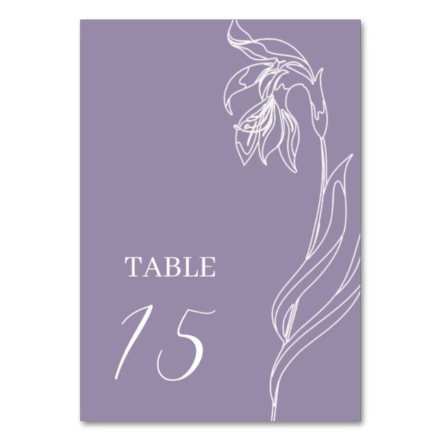 Numéro De Table Arc de fleurs d'art de ligne Lavender (Par défaut)