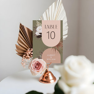 Numéro De Table Arch Bohemian Chic Boho Watercolor Florals