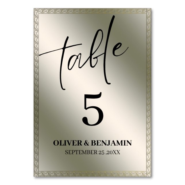Numéro De Table Argent (Par défaut)