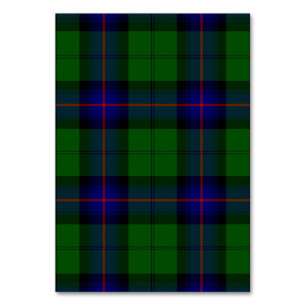 Numéro De Table Armstrong tartan bleu et vert plaid