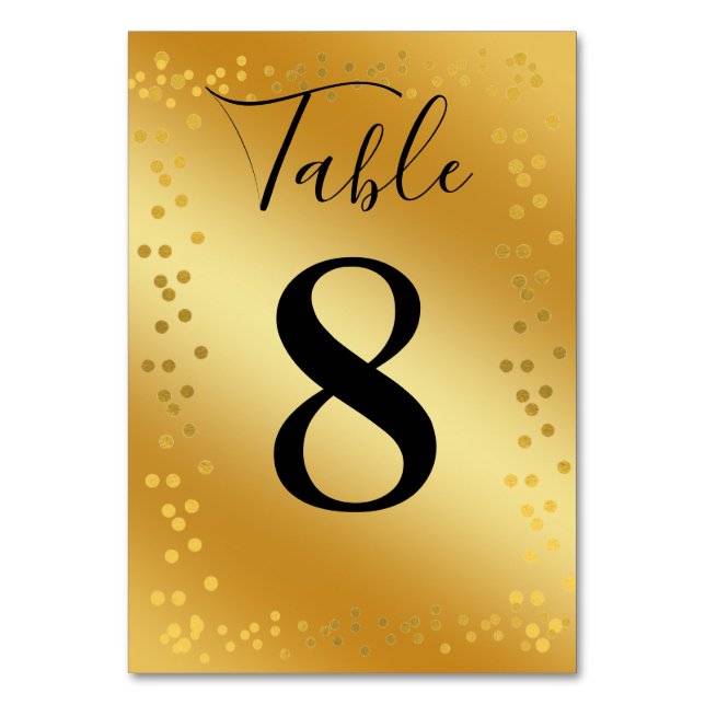 Numéro De Table arrière - plan métal or avec parties scintillant,  (Par défaut)