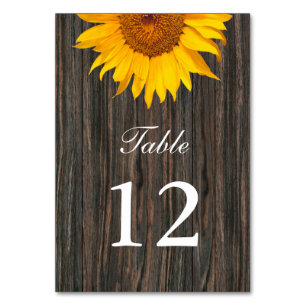 Numéro De Table Arrière - plan rustique en bois foncé Mariage tour
