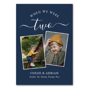 Numéro De Table Au fil des années Couple Photo Mariage moderne Tab