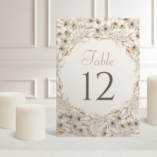 Numéro De Table Automne Feuilles Automne Mariage élégant
