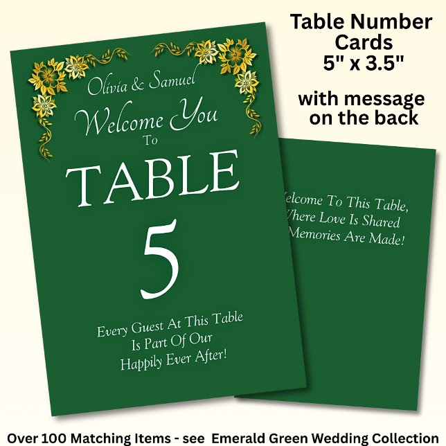 Numéro de table - avec message de bienvenue Émerau (Créateur téléchargé)