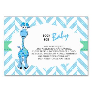 Numéro De Table Baby Blue Giraffe Baby Boy Douche   Apporter un li