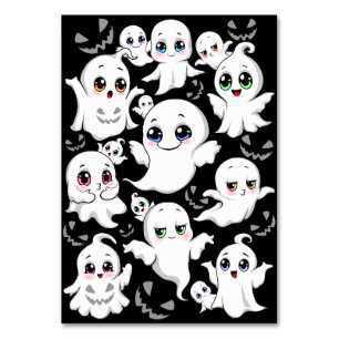 Numéro De Table Baby Ghosts Éffrayant mignon Halloween humeur