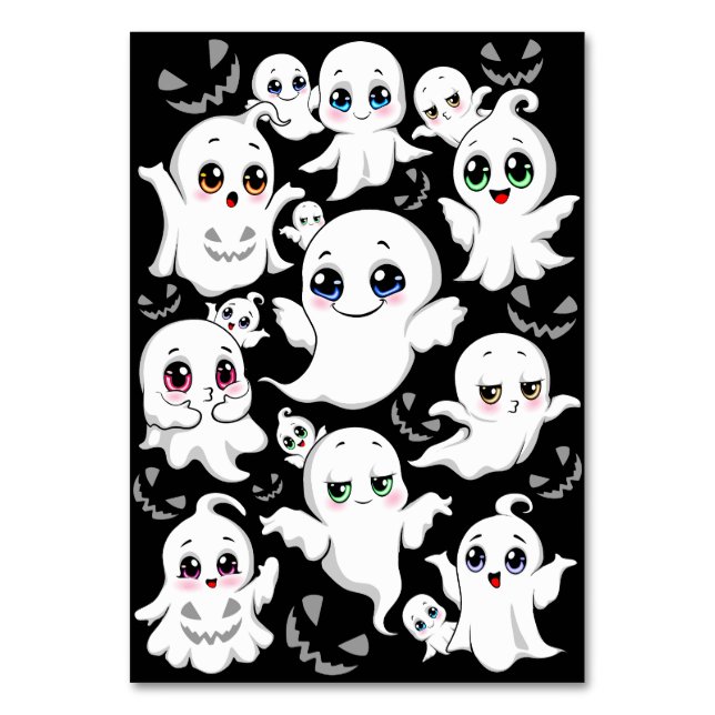 Numéro De Table Baby Ghosts Éffrayant mignon Halloween humeur (Par défaut)