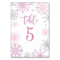 Baby shower de flocons d'argent rose cinq