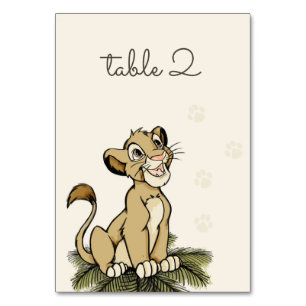 Numéro De Table Baby shower de la jungle du roi Lion