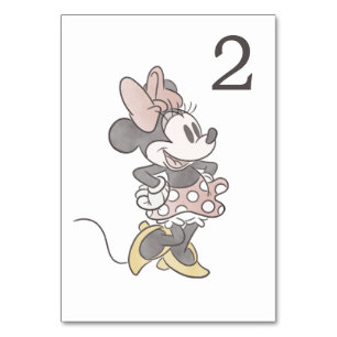 Numéro De Table Baby shower Minnie Mouse