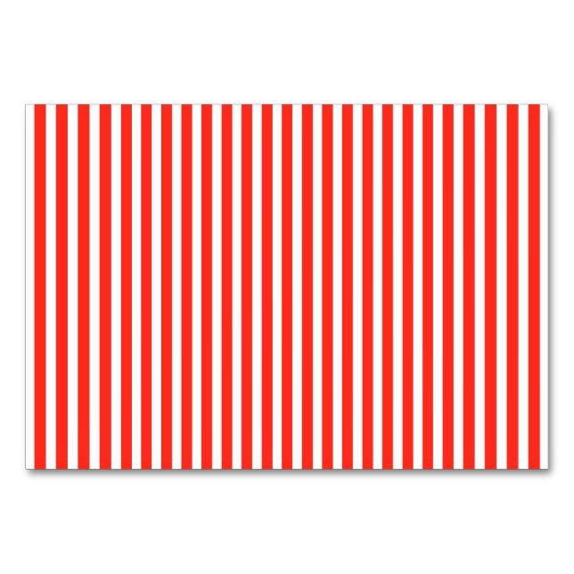 Numéro De Table Balançoires de cirque rouge et blanc (Devant)