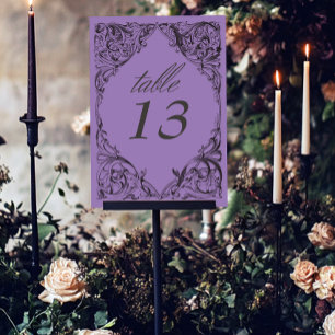 Numéro De Table Batte victorienne jusqu'à la mort Mariage noir et