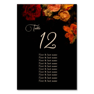 Numéro De Table Beaux-arts Chartes de Sièges de Mariage Floral Som