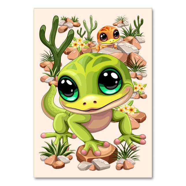 Numéro De Table Bébé Geckos jote personnages de dessin (Par défaut)