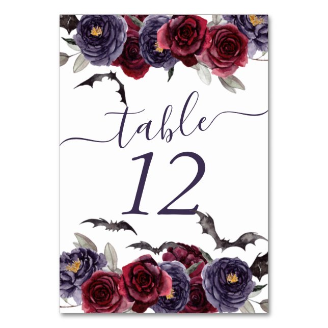 Numéro De Table Belle déplaisante | Roses gothiques foncés avec ch (Par défaut)