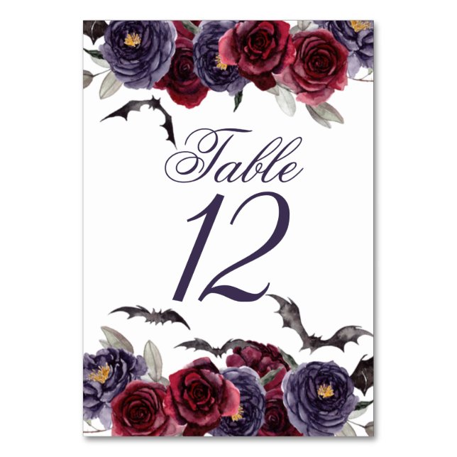 Numéro De Table Belle déplaisante | Roses gothiques foncés avec ch (Par défaut)
