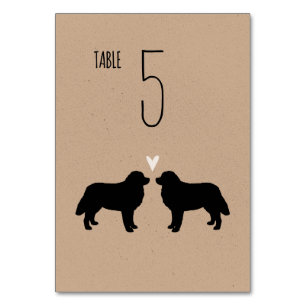 Numéro De Table Bernois Mountain Dogs Réception de mariage
