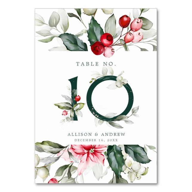 Numéro De Table Berry | Numéro de tableau 10 (Par défaut)
