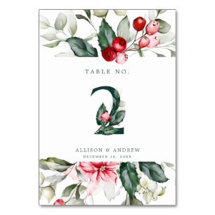 Numéro De Table Berry   Numéro de tableau 2