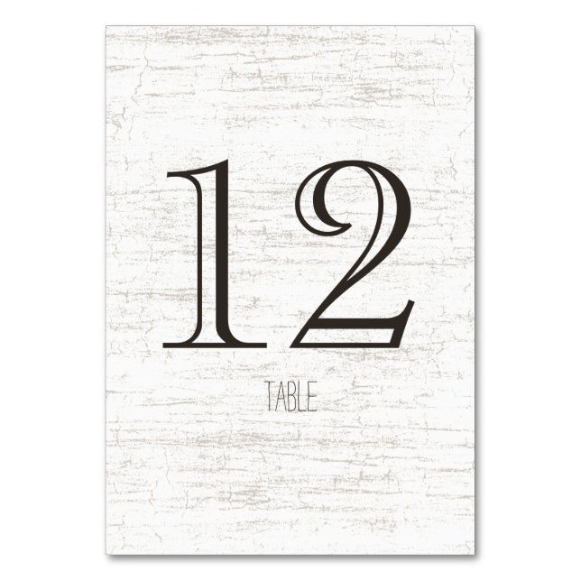 Numéro De Table Birch Woodland Numéro de tableau (Dos)