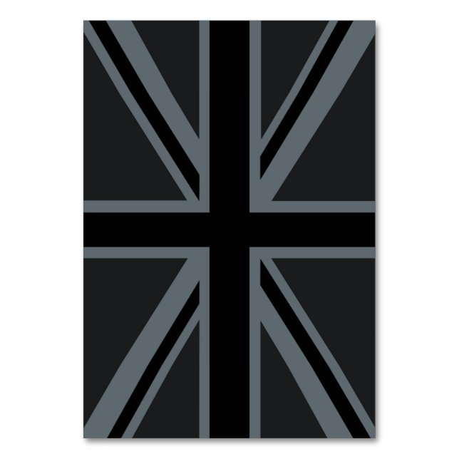 Numéro De Table Black Union Jack British Flag Design Personnaliser (Par défaut)