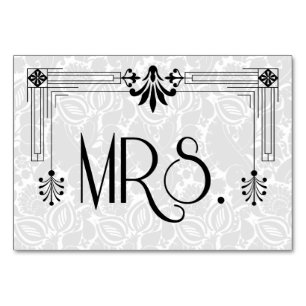 Numéro De Table Black White Roaring 20s Art Déco Mariage Mme