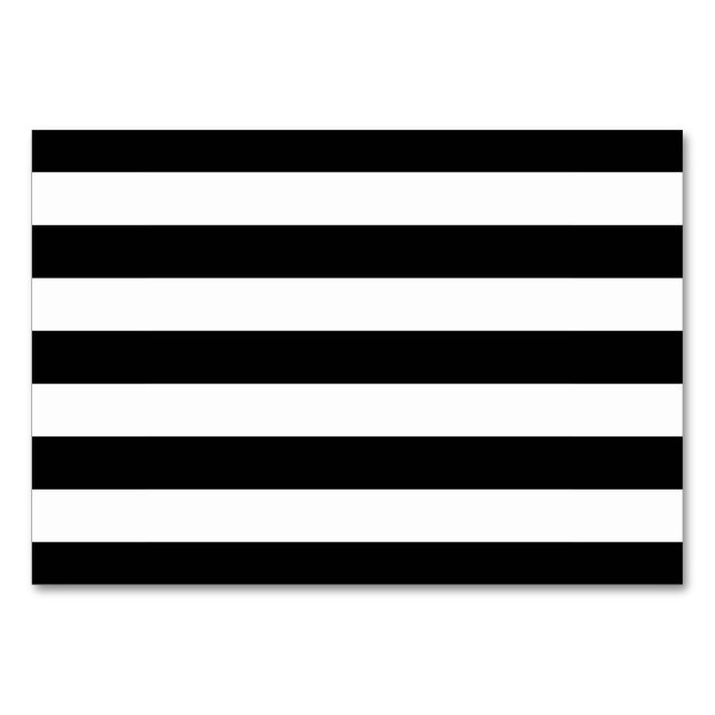 Numéro De Table Blancs Et Noirs Élégants (Devant)