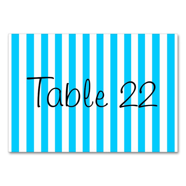 Numéro De Table Bleu Aqua (Devant)