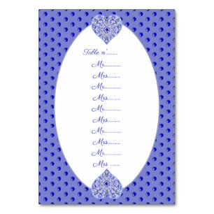 Numéro De Table Bleu de dentelle en céramique de Grèce