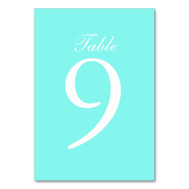 Numéro De Table bleu d'oeuf de robin bleu turquoise aqua bleu mari (Par défaut)