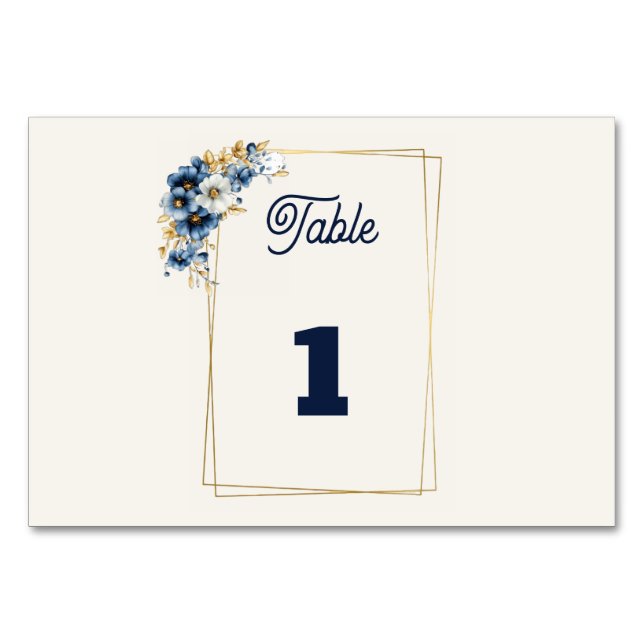 Numéro de table Bleu Or (Devant)