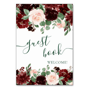 Numéro De Table Blooms rustiques   Terracotta et Marsala Guest Boo