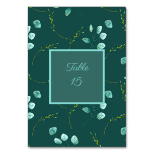 Numéro De Table Blue Garden Watercolor Mariage