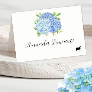 Numéro De Table Blue Hydrangea Nom Lamb Repas Option Placer les ca