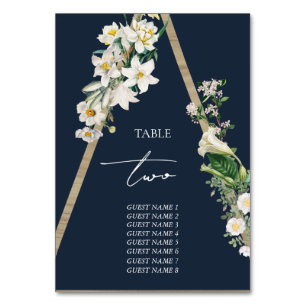 Numéro De Table Bohème Bohème Pyramide Flore Blanche Mariage Bleu