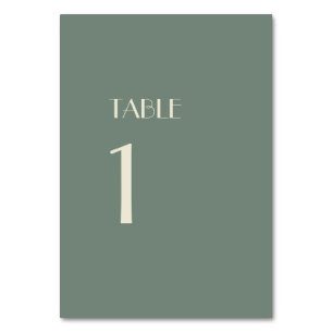 Numéro De Table Boho Deco d'automne Sage Green Table Numéros Sig
